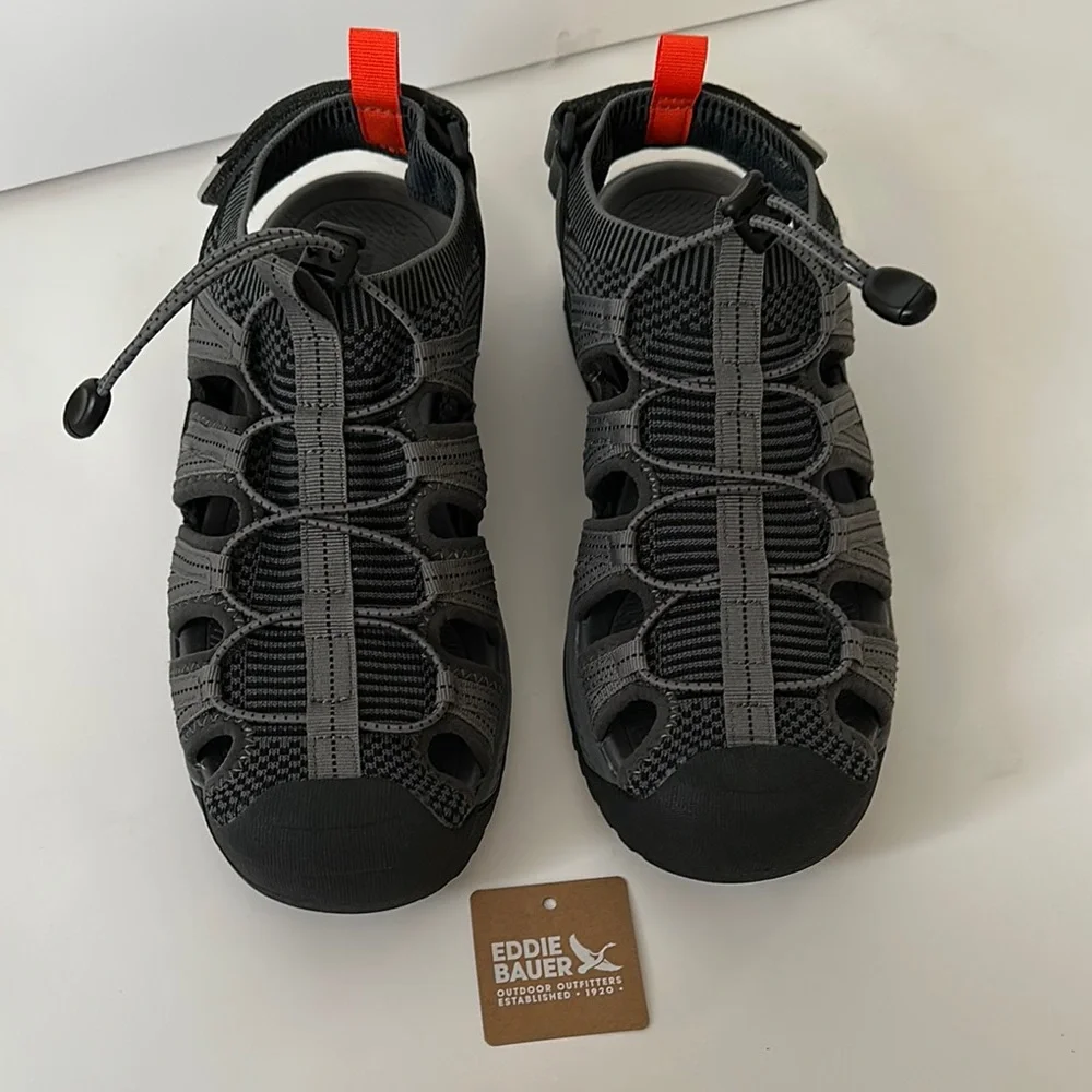 Eddie Bauer Men’s Gray and Black Water Shoes Size 9M